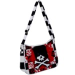 Emo Skull Zip Up Shoulder Bag