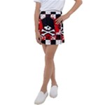 Emo Skull Kids  Tennis Skirt