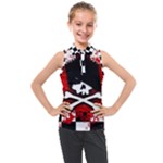 Emo Skull Kids  Sleeveless Polo Tee