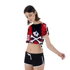 Tie Back Short Sleeve Crop T-Shirt 