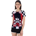 Emo Skull Back Cut Out Sport Tee