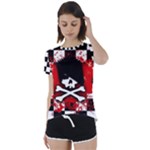 Emo Skull Short Sleeve Foldover Tee