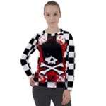 Emo Skull Women s Long Sleeve Raglan Tee