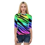 Rainbow Tiger Quarter Sleeve Raglan Tee
