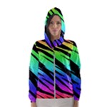 Rainbow Tiger Women s Hooded Windbreaker