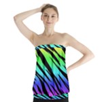 Rainbow Tiger Strapless Top