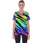 Rainbow Tiger Cut Out Side Drop Tee
