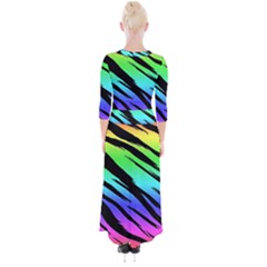 Quarter Sleeve Wrap Maxi Dress 