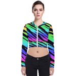 Rainbow Tiger Long Sleeve Zip Up Bomber Jacket