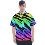 Rainbow Tiger Men s Short Sleeve Shirt