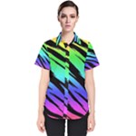 Rainbow Tiger Women s Short Sleeve Shirt