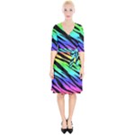 Rainbow Tiger Wrap Up Cocktail Dress