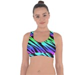 Rainbow Tiger Cross String Back Sports Bra