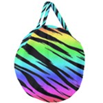 Rainbow Tiger Giant Round Zipper Tote