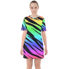 Sixties Short Sleeve Mini Dress 