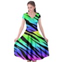 Cap Sleeve Wrap Front Dress 