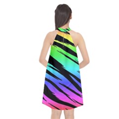 Halter Neckline Chiffon Dress  