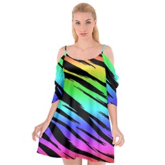 Cutout Spaghetti Strap Chiffon Dress 