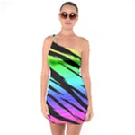 Rainbow Tiger One Soulder Bodycon Dress