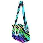 Rainbow Tiger Rope Handles Shoulder Strap Bag