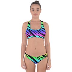 Rainbow Tiger Cross Back Hipster Bikini Set from ArtsNow.com