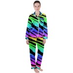 Rainbow Tiger Satin Long Sleeve Pajamas Set