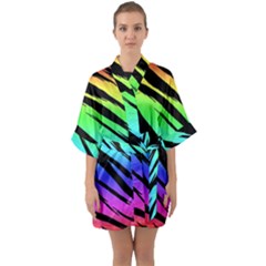 Half Sleeve Satin Kimono  