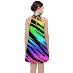 Velvet Halter Neckline Dress  