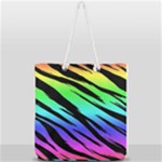 Rainbow Tiger Full Print Rope Handle Tote (Large)