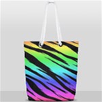 Rainbow Tiger Full Print Rope Handle Tote (Small)