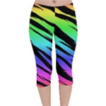 Rainbow Tiger Velvet Capri Leggings 