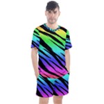 Rainbow Tiger Men s Mesh Tee and Shorts Set