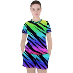 Women s Mesh T-Shirt and Shorts Set 