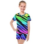 Rainbow Tiger Kids  Mesh Tee and Shorts Set