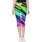 Rainbow Tiger Inside Out Lightweight Velour Capri Leggings 