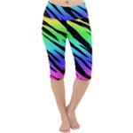 Rainbow Tiger Lightweight Velour Cropped Yoga Leggings