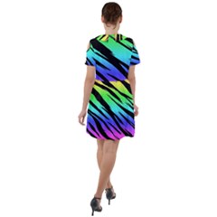Short Sleeve Shoulder Cut Out Dress  