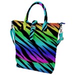 Rainbow Tiger Buckle Top Tote Bag