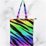 Rainbow Tiger Double Zip Up Tote Bag