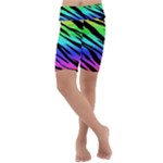 Rainbow Tiger Kids  Lightweight Velour Cropped Yoga Leggings