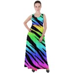 Rainbow Tiger Empire Waist Velour Maxi Dress