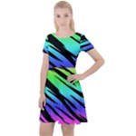 Rainbow Tiger Cap Sleeve Velour Dress 