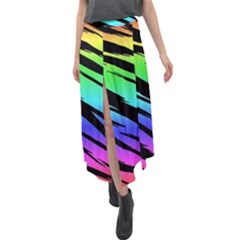 Velour Split Maxi Skirt 