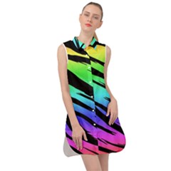 Sleeveless Shirt Dress 