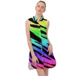 Rainbow Tiger Sleeveless Shirt Dress
