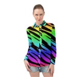 Rainbow Tiger Long Sleeve Chiffon Shirt