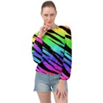 Rainbow Tiger Banded Bottom Chiffon Top