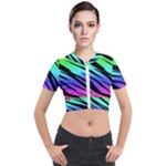 Rainbow Tiger Short Sleeve Cropped Jacket