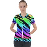 Rainbow Tiger Short Sleeve Zip Up Jacket