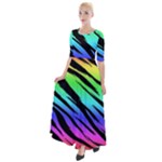 Rainbow Tiger Half Sleeves Maxi Dress